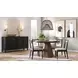 Aurora Latte Round Dining Room Set with Lazy Susan