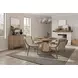 Aurora Latte Round Dining Table with Lazy Susan