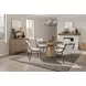 Aurora Latte Round Dining Table with Lazy Susan
