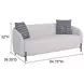 Aurora Ivory 85" Dreamy Rounded Sofa