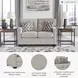 Mahoney Pebble 53" Loveseat