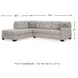 Mahoney Pebble 2 Piece LAF Chaise Sectional