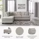 Mahoney Pebble 2 Piece LAF Chaise Sectional