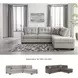 Mahoney Pebble 2 Piece RAF Chaise Sectional