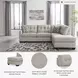 Mahoney Pebble 2 Piece RAF Chaise Sleeper Sectional