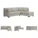 Mahoney Pebble 2 Piece RAF Chaise Sleeper Sectional