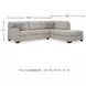 Mahoney Pebble 2 Piece RAF Chaise Sleeper Sectional