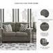 Mahoney Chocolate 53" Loveseat