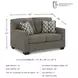 Mahoney Chocolate 53" Loveseat