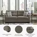 Mahoney Chocolate 75" Sofa