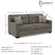 Mahoney Chocolate 75" Sofa