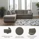 Mahoney Chocolate 2 Piece LAF Chaise Sectional