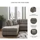 Mahoney Chocolate 2 Piece LAF Chaise Sectional