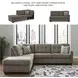 Mahoney Chocolate 2 Piece LAF Chaise Sectional