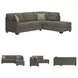 Mahoney Chocolate 2 Piece RAF Chaise Sectional
