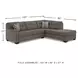 Mahoney Chocolate 2 Piece RAF Chaise Sectional