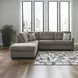 Mahoney Chocolate 2 Piece LAF Chaise Sleeper Sectional