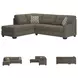 Mahoney Chocolate 2 Piece LAF Chaise Sleeper Sectional
