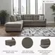 Mahoney Chocolate 2 Piece LAF Chaise Sleeper Sectional