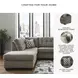 Mahoney Chocolate 2 Piece LAF Chaise Sleeper Sectional