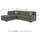 Mahoney Chocolate 2 Piece LAF Chaise Sleeper Sectional