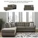 Mahoney Chocolate 2 Piece LAF Chaise Sleeper Sectional