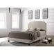 Tamarac Beige Upholstered King Panel Bed
