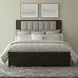 Contemporary Line Caffe and Textured Gray California King Upholstered Panel Bed