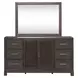 Urban Cut Caffe 6 Drawer Dresser with Mirror