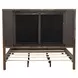 Urban Cut Caffe and Textured Gray King Upholstered Panel Bed