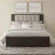 Urban Cut Caffe and Textured Gray King Upholstered Panel Bed