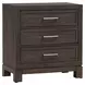 Urban Cut Caffe 3 Drawer Nightstand with USB Charging