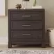 Urban Cut Caffe 3 Drawer Nightstand with USB Charging