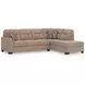 Olten Mocha 2 Piece Modular Sectional with RAF Chaise
