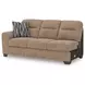 Olten Mocha 2 Piece Modular Sectional with RAF Chaise