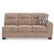 Olten Mocha 2 Piece Modular Sectional with LAF Chaise
