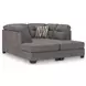Olten Graphite 2 Piece Super Chaise