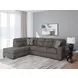 Olten Graphite 2 Piece Modular Sectional with LAF Chaise