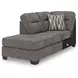 Olten Graphite 2 Piece Super Chaise