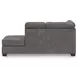 Olten Graphite 2 Piece Super Chaise