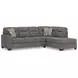 Olten Graphite 2 Piece Modular Sectional with RAF Chaise