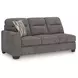 Olten Graphite 2 Piece Modular Sectional with RAF Chaise