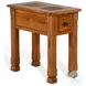 Cozy Luxe Beige 15" Rectangular Chair Side Table
