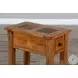 Cozy Luxe Beige 15" Rectangular Chair Side Table