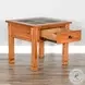 Crimson Ridge Beige Square End Table with Drawer