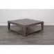 Velden Hollow Natural Square Coffee Table with Casters