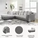 Clairette Court Alloy 2 Piece Sectional with LAF Chaise