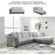 Clairette Court Alloy 2 Piece Sectional with RAF Chaise