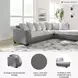 Clairette Court Alloy 2 Piece Sectional with RAF Chaise