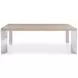 Modulum Polished Stainless Steel And Sahara Extendable Dining Table
